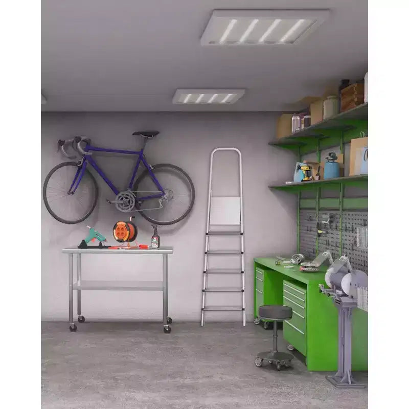 Coolmee Tavolo da Lavoro e Preparazione in Acciaio Inossidabile Resistente, Tavolo Commerciale NSF con Ripiano Inferiore Regolabile per Cucina, Ristorante, Casa, Garage