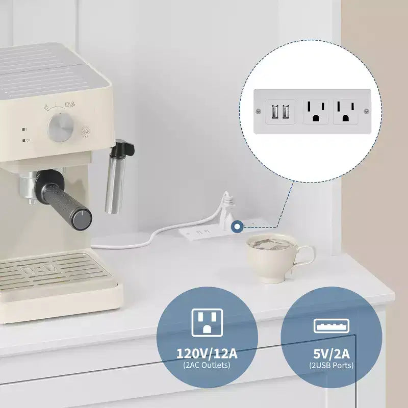Dispensa a colonna da 160 cm con 4 ganci, 1 cassetto grande, ripiani regolabili per soggiorno, sala da pranzo