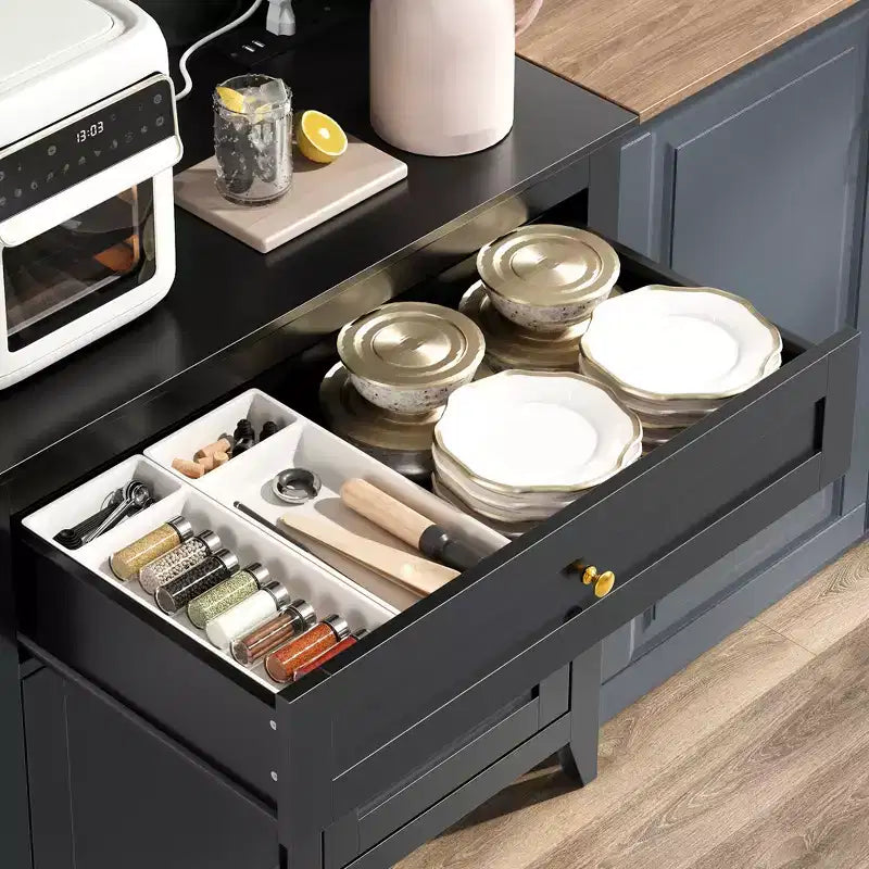 Dispensa a colonna da 160 cm con 4 ganci, 1 cassetto grande, ripiani regolabili per soggiorno, sala da pranzo