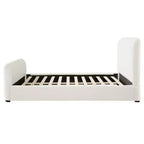 Christopher Knight Home Lorian Boucle Upholstered Platform Bed with Padded Headboard and Footboard