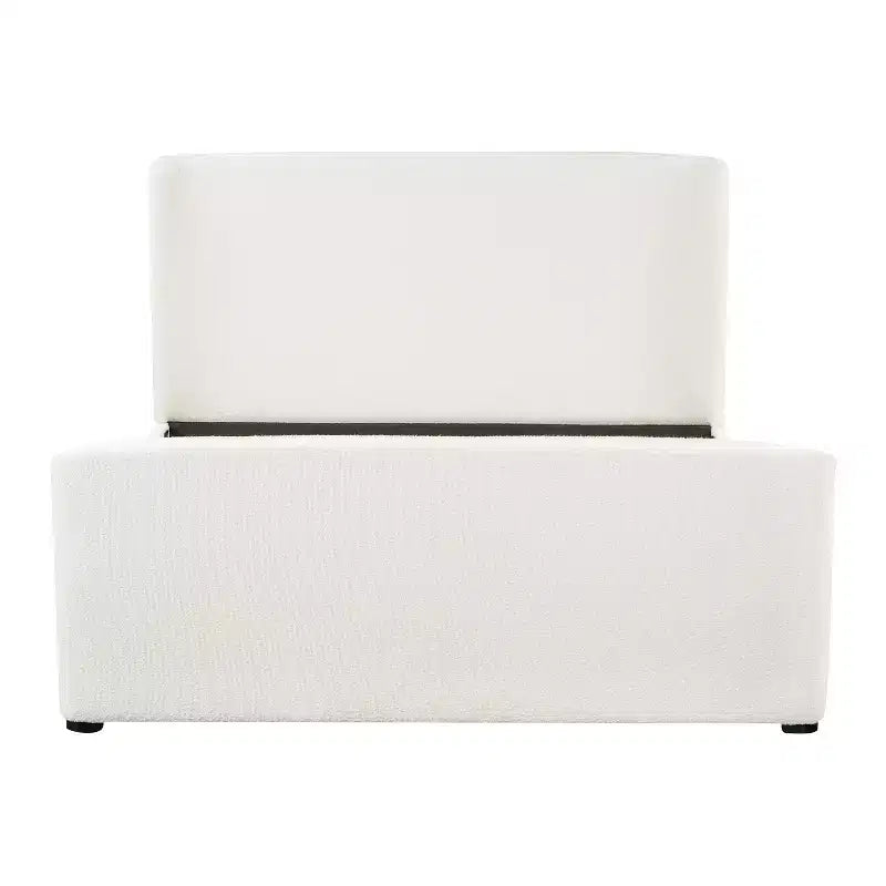 Christopher Knight Home Lorian Boucle Upholstered Platform Bed with Padded Headboard and Footboard