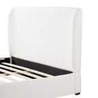 Christopher Knight Home Lorian Boucle Upholstered Platform Bed with Padded Headboard and Footboard