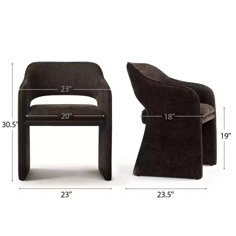 Sedie da pranzo moderne da 8 pezzi, sedie da cucina in tessuto completamente imbottite, sedie da sala da pranzo con bracciolo integrato e design delle gambe - Panipeachy