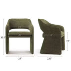 Sedie da pranzo moderne da 8 pezzi, sedie da cucina in tessuto completamente imbottite, sedie da sala da pranzo con bracciolo integrato e design delle gambe - Panipeachy