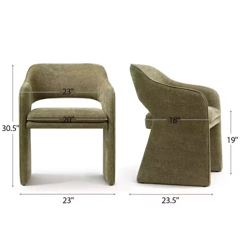 Sedie da pranzo moderne da 8 pezzi, sedie da cucina in tessuto completamente imbottite, sedie da sala da pranzo con bracciolo integrato e design delle gambe - Panipeachy