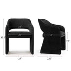 Sedie da pranzo moderne da 8 pezzi, sedie da cucina in tessuto completamente imbottite, sedie da sala da pranzo con bracciolo integrato e design delle gambe - Panipeachy