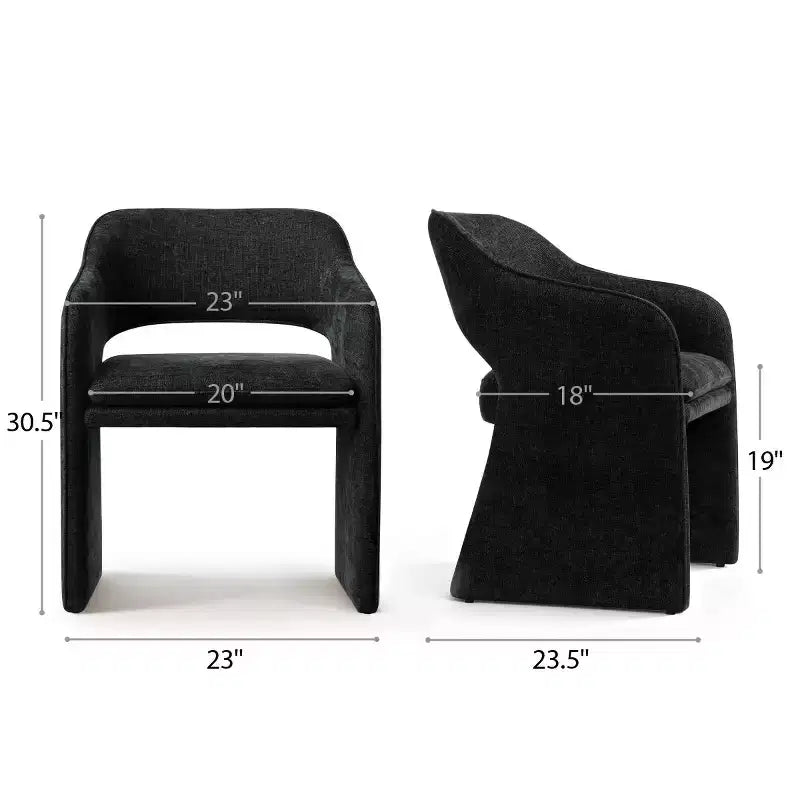 Sedie da pranzo moderne da 8 pezzi, sedie da cucina in tessuto completamente imbottite, sedie da sala da pranzo con bracciolo integrato e design delle gambe - Panipeachy