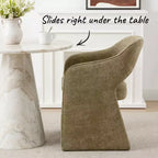 Sedie da pranzo moderne da 8 pezzi, sedie da cucina in tessuto completamente imbottite, sedie da sala da pranzo con bracciolo integrato e design delle gambe - Panipeachy