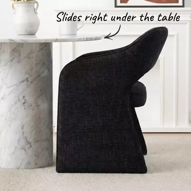 Sedie da pranzo moderne da 8 pezzi, sedie da cucina in tessuto completamente imbottite, sedie da sala da pranzo con bracciolo integrato e design delle gambe - Panipeachy