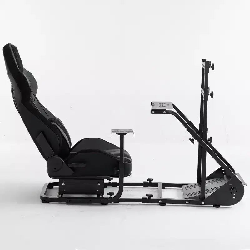 JVNOXK Enhanced Stabilized Racing Wheel Cockpit, Adjustable Driving Simulator (Excludes Handbrake, Pedals, and Display)