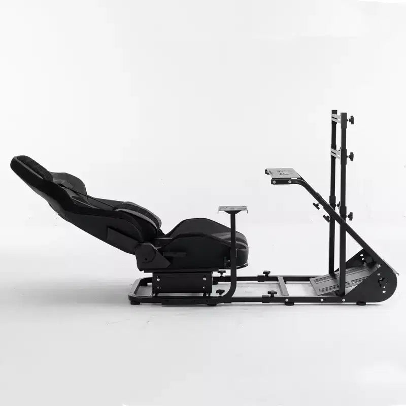 JVNOXK Enhanced Stabilized Racing Wheel Cockpit, Adjustable Driving Simulator (Excludes Handbrake, Pedals, and Display)