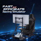 JVNOXK Enhanced Stabilized Racing Wheel Cockpit, Adjustable Driving Simulator (Excludes Handbrake, Pedals, and Display)