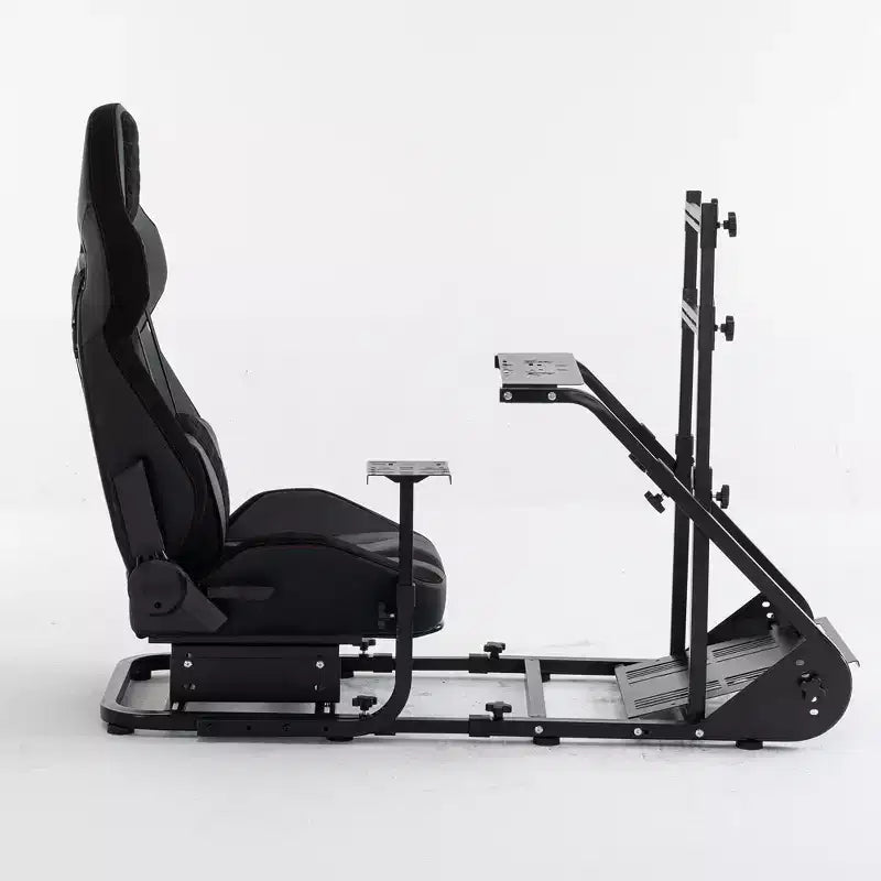 JVNOXK Enhanced Stabilized Racing Wheel Cockpit, Adjustable Driving Simulator (Excludes Handbrake, Pedals, and Display)
