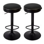 Modern Adjustable Bar Stools Set of 2, 360 Swivel Counter, for Kitchen Island, Home Bar, Lounge