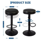 Sgabelli da Bar Moderni Regolabili Set da 2, Girevoli a 360°, per Isola Cucina, Bancone Bar, Lounge