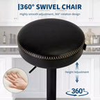 Sgabelli da Bar Moderni Regolabili Set da 2, Girevoli a 360°, per Isola Cucina, Bancone Bar, Lounge