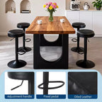 Sgabelli da Bar Moderni Regolabili Set da 2, Girevoli a 360°, per Isola Cucina, Bancone Bar, Lounge