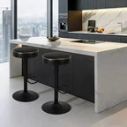 Sgabelli da Bar Moderni Regolabili Set da 2, Girevoli a 360°, per Isola Cucina, Bancone Bar, Lounge