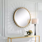 Uttermost Oracle Gold Leaf 55 Sunburst Wall Mirror
