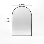GDFStudio Achara Modern Aluminium Arched Bathroom Wall Mirror
