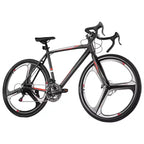 NAYSAYE Road Racing Bicycle Lightweight Aluminum Alloy Frame Disc Brake Aerodynamic Performance Commuter Bike, Black, 53.54*8.27*30.31