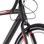 NAYSAYE Road Racing Bicycle Lightweight Aluminum Alloy Frame Disc Brake Aerodynamic Performance Commuter Bike, Black, 53.54*8.27*30.31