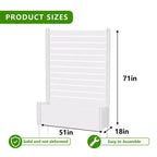 MAYEERTY 67x28x15 Inch White Wood Grain Freestanding 4-Door Storage Cabinet with Solid Wood Doors for Home Living Room