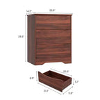 Modern Dresser with 3 Spacious Drawers - 23.6x14.2x29.5, Hidden Handles for Bedroom & Living Room