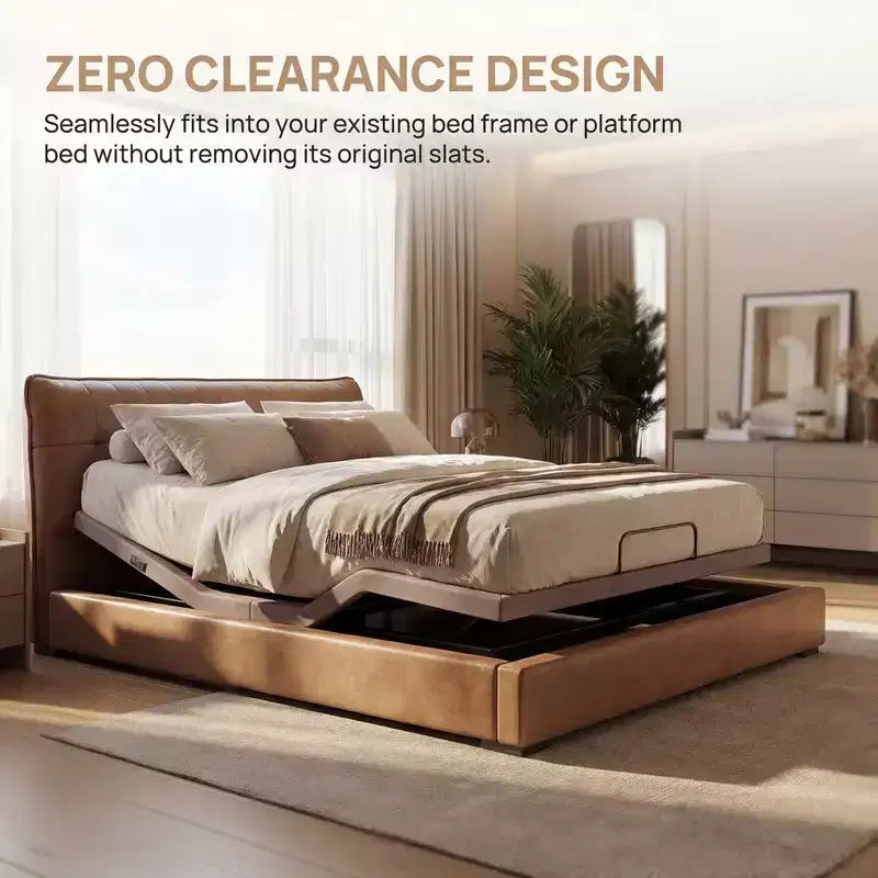Base letto elettrica Marsail Twin XL, modalità Zero-Gravity e Zero-Gap, base letto regolabile con 4 porte USB e telecomando wireless