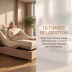 Base letto elettrica Marsail Twin XL, modalità Zero-Gravity e Zero-Gap, base letto regolabile con 4 porte USB e telecomando wireless