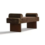 60 Modern Chenille Upholstered Bench with Throw Pillows, Entryway Bench with Padded Seat,End of Bed Bench for Bedroom or Living Room-Panipeachy