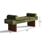 60 Modern Chenille Upholstered Bench with Throw Pillows, Entryway Bench with Padded Seat,End of Bed Bench for Bedroom or Living Room-Panipeachy