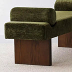 60 Modern Chenille Upholstered Bench with Throw Pillows, Entryway Bench with Padded Seat,End of Bed Bench for Bedroom or Living Room-Panipeachy