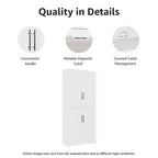 PexFix Mobile Dispensa da Cucina, Armadio Indipendente per Alimenti con 4 Ante e Ripiani Regolabili, Organizzatore per Ripostiglio a Pavimento