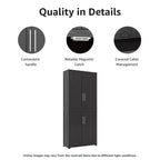PexFix Mobile Dispensa da Cucina, Armadio Indipendente per Alimenti con 4 Ante e Ripiani Regolabili, Organizzatore per Ripostiglio a Pavimento