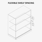 PexFix Mobile Dispensa da Cucina, Armadio Indipendente per Alimenti con 4 Ante e Ripiani Regolabili, Organizzatore per Ripostiglio a Pavimento
