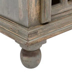 Comodino Funzionale Elegante in Legno Grigio Antico per Camera da Letto e Salotto