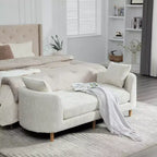 Panca imbottita, Panca da letto imbottita, Chaise Longue in ciniglia, Panca minimalista da ingresso, Poggiapiedi con cuscino morbido - ModernLuxe