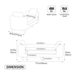 Panca imbottita, Panca da letto imbottita, Chaise Longue in ciniglia, Panca minimalista da ingresso, Poggiapiedi con cuscino morbido - ModernLuxe