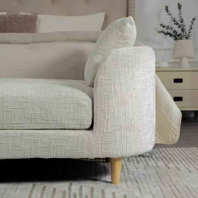Panca imbottita, Panca da letto imbottita, Chaise Longue in ciniglia, Panca minimalista da ingresso, Poggiapiedi con cuscino morbido - ModernLuxe