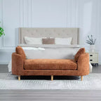 Panca imbottita, Panca da letto imbottita, Chaise Longue in ciniglia, Panca minimalista da ingresso, Poggiapiedi con cuscino morbido - ModernLuxe