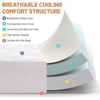 Dyonery Materasso in memory foam da 6 pollici, supporto medio rigido, gel rinfrescante e sollievo dal mal di schiena, fodera rimovibile senza fibra di vetro, certificazione CertiPUR-US