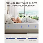 Dyonery Materasso in memory foam da 6 pollici, supporto medio rigido, gel rinfrescante e sollievo dal mal di schiena, fodera rimovibile senza fibra di vetro, certificazione CertiPUR-US