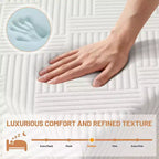 Dyonery Materasso in memory foam da 6 pollici, supporto medio rigido, gel rinfrescante e sollievo dal mal di schiena, fodera rimovibile senza fibra di vetro, certificazione CertiPUR-US