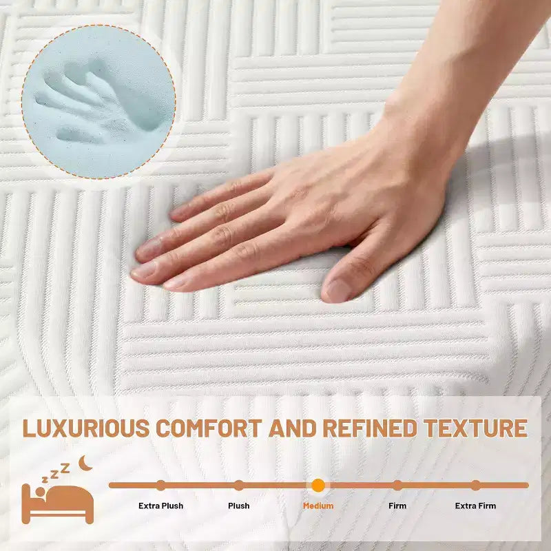 Dyonery Materasso in memory foam da 6 pollici, supporto medio rigido, gel rinfrescante e sollievo dal mal di schiena, fodera rimovibile senza fibra di vetro, certificazione CertiPUR-US