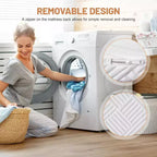 Dyonery Materasso in memory foam da 6 pollici, supporto medio rigido, gel rinfrescante e sollievo dal mal di schiena, fodera rimovibile senza fibra di vetro, certificazione CertiPUR-US