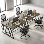 HOMCOM Scrivania da Computer 55 Pollici, Scrivania Industriale con Gambe a Z in Metallo, Tavolo da Studio per Ufficio Domestico