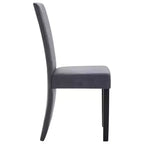 vidaXL Set di 4 Sedie da Pranzo in Finta Pelle Scamosciata Marrone e Legno Massello