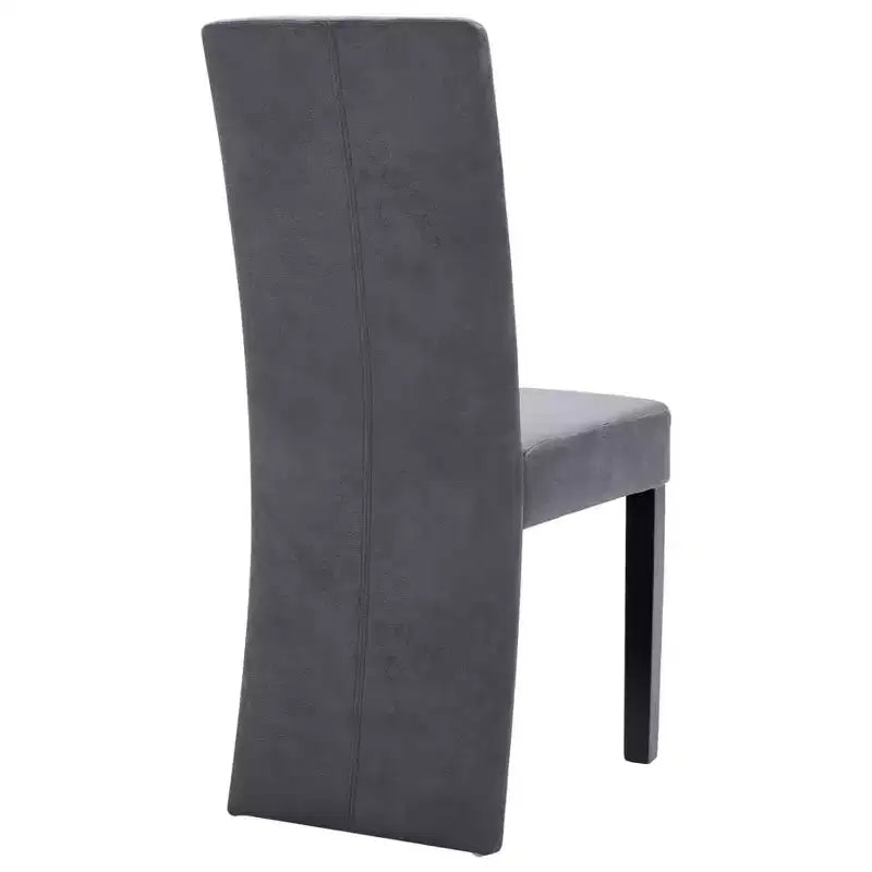 vidaXL Set di 4 Sedie da Pranzo in Finta Pelle Scamosciata Marrone e Legno Massello