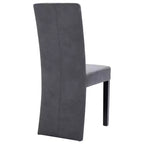 vidaXL Set di 4 Sedie da Pranzo in Finta Pelle Scamosciata Marrone e Legno Massello